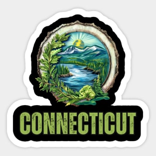 Connecticut State USA Sticker